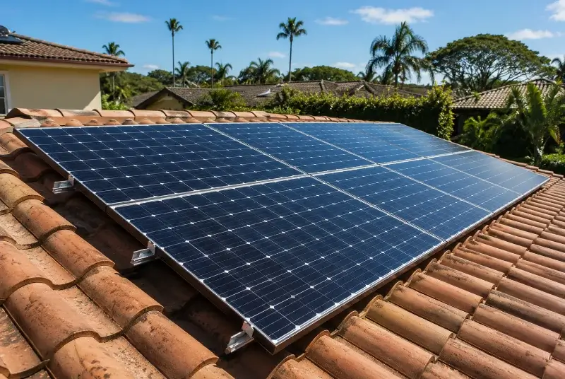 Installation de panneaux solaires à Tresses